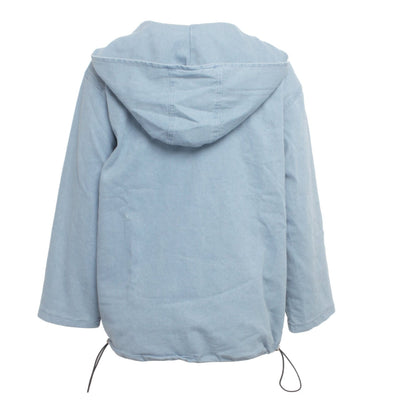 Felpa Donna con Cappuccio a Maniche Pipistrello e Dettaglio Cerniera