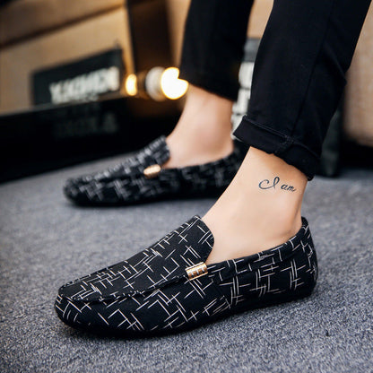 Mocassini Uomo Senza Lacci in Tela – Scarpe Casual da Passeggio