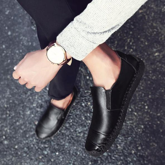 Mocasines clásicos de hombre con efecto piel sin cordones