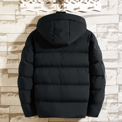 Men's Padded Winter Jacket with Hood and Down Filling