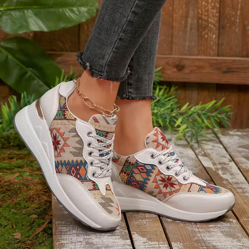 Scarpe Donna con Lacci Punta Larga Supporto Comfort – Scarpe Quotidiane