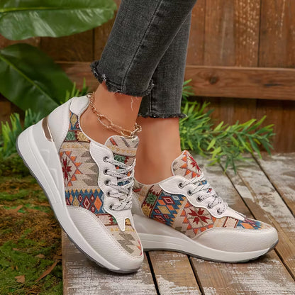 Scarpe Donna con Lacci Punta Larga Supporto Comfort – Scarpe Quotidiane