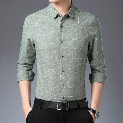 Camisa de hombre de manga larga con botones y tallas extendidas M-4XL – Estilo casual clásico