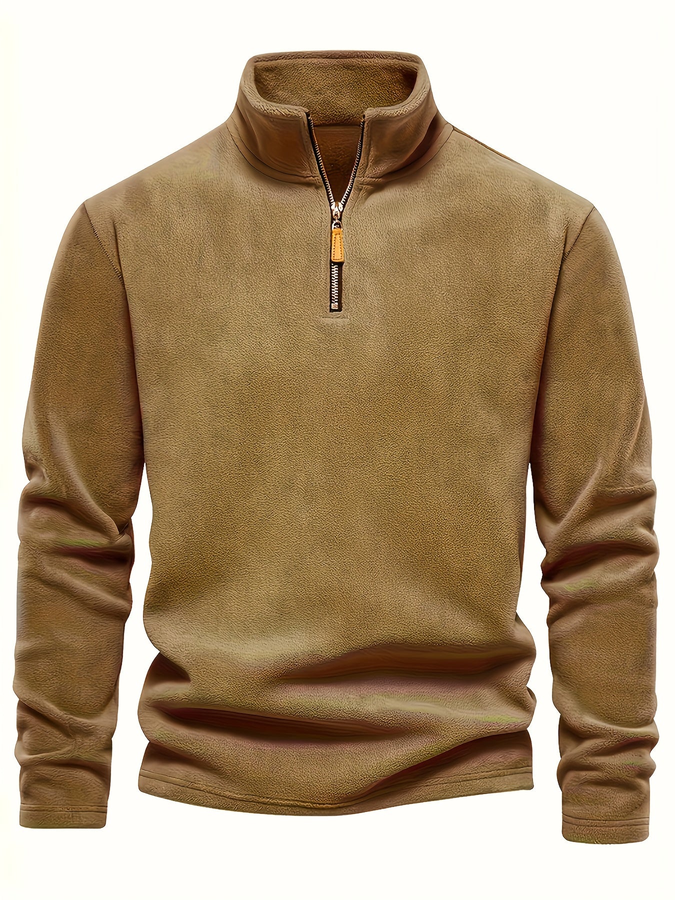 Maglia Uomo con Mezza Zip, Collo Alto e Maniche Lunghe – Comfort Quotidiano Versatile