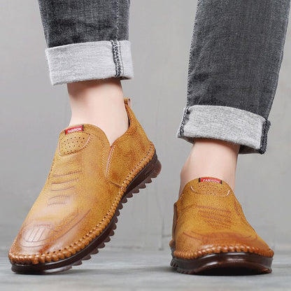 Sneakers da Uomo con Aspetto Pelle e Tomaia Traspirante – Suola Antiscivolo