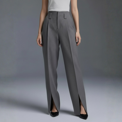 Pantaloni Donna a Vita Alta e Gamba Larga con Marsupio Removibile – Stile Casual Chic