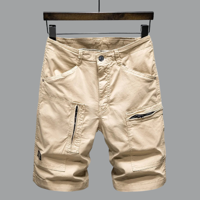 Herre cargo bermudashorts med skræddersyet pasform og lynlåslommer