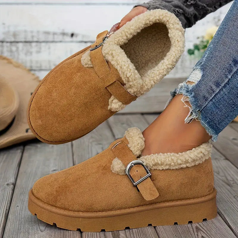 Scarpe Slip-On Invernali da Donna con Fodera Morbida e Supporto