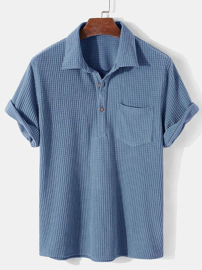 Men's Summer Shirt in Breathable Short-Sleeve Cotton Blend