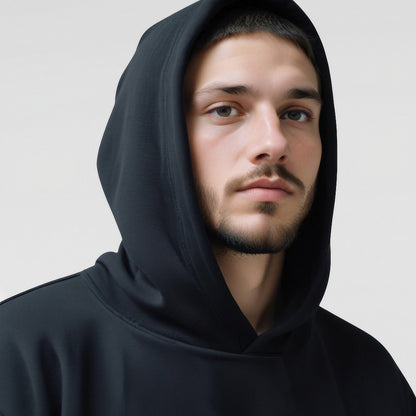 Felpa Uomo con Cappuccio Oversize, Spalle Basse e Tasca Frontale – Felpa Style