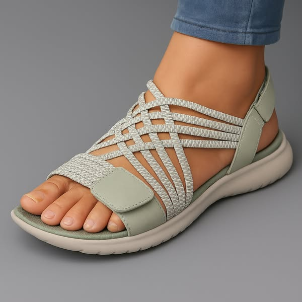 Women's Summer Sandals with Adjustable Strap and Non-Slip Sole – Rounded Toe
