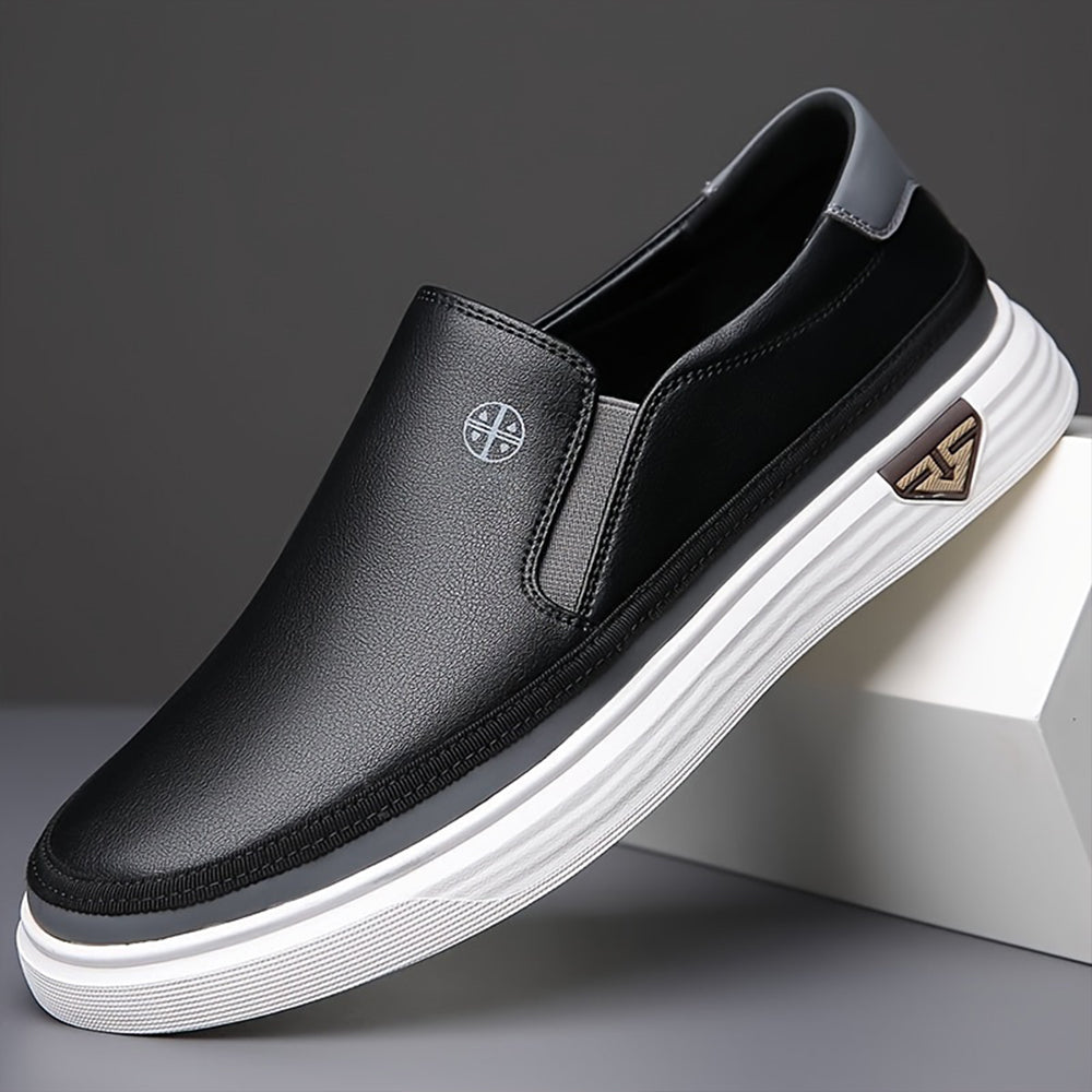 Elegante herresko uden snørebånd med fleksibel sål – komfortable smart casual sko