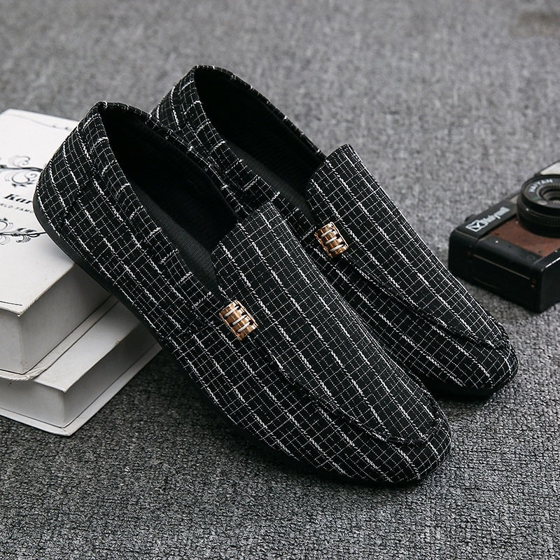 Scarpe Uomo in Tela con Punta Tonda e Suola Leggera