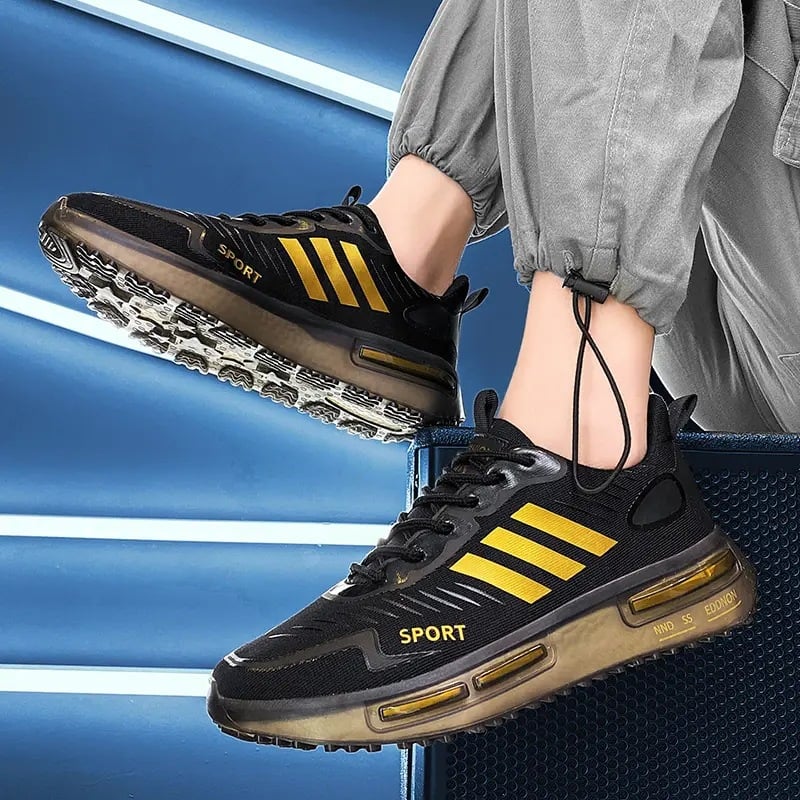 Sneakers Sportive da Uomo con Lacci, Suola ad Aria e Punta Tonda