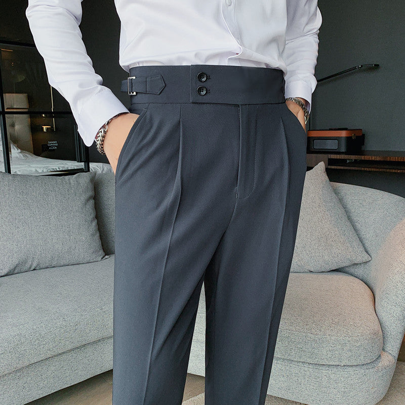 Men's Slim Fit Pants in Stretch Fabric with Modern Cut