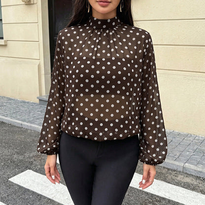 Camicetta Da Donna Trasparente D'Ispirazione Vintage Con Design In Stile Francese
