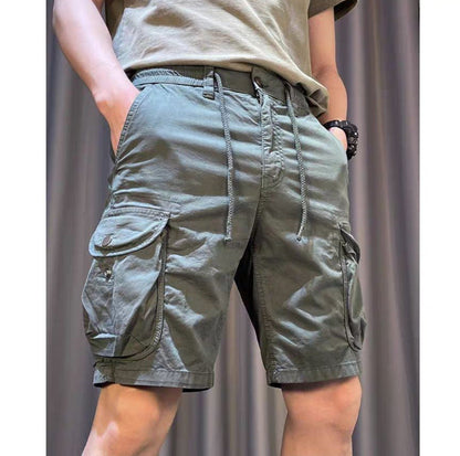 Men's Overalls with Multiple Pockets and Cropped Straight Leg – Casual Utility Style