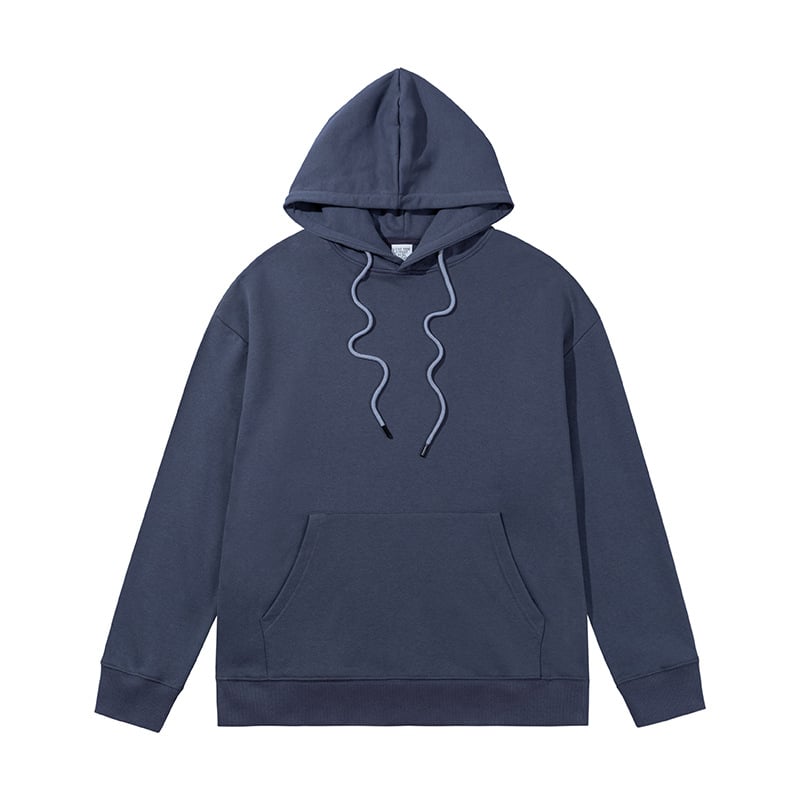 Herre hættetrøje med lange ærmer og ensfarvet design