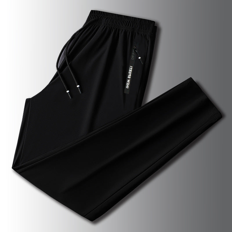 Pantaloni Uomo Invernali Foderati in Pile Gamba Dritta Spessi Vita Media Tinta Unita – Calore e Comfort