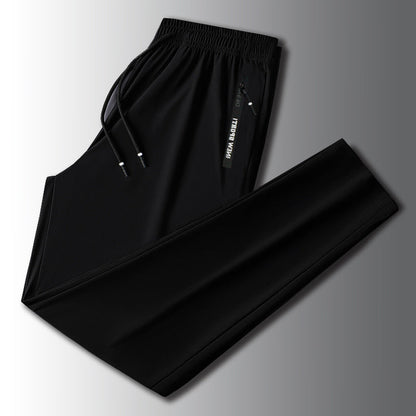 Pantaloni Uomo Invernali Foderati in Pile Gamba Dritta Spessi Vita Media Tinta Unita – Calore e Comfort