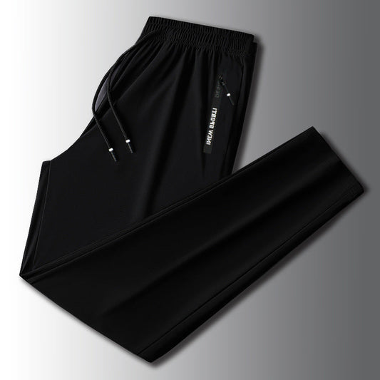 Pantaloni Uomo Invernali Foderati in Pile Gamba Dritta Spessi Vita Media Tinta Unita – Calore e Comfort