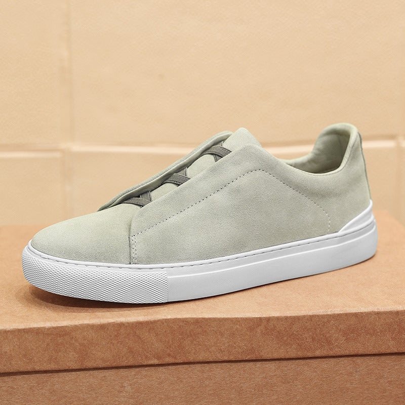 Scarpe Uomo con Lacci, Punta Arrotondata e Tomaia in Stile Pelle – Scarpe Casual