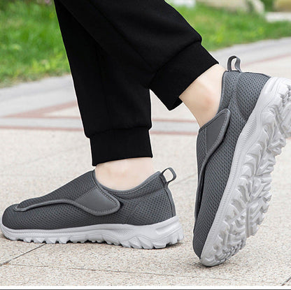 Scarpe da Passeggio Uomo a Pianta Larga con Chiusura a Strappo Regolabile – Suola Antiscivolo