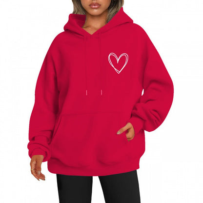 Women's brushed-fabric hoodie with a hooded neckline