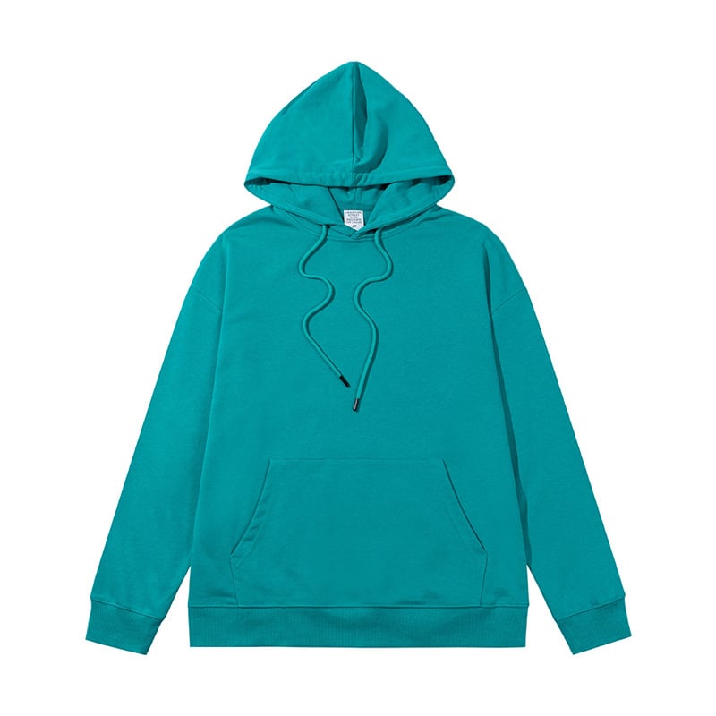 Herre hættetrøje med lange ærmer og ensfarvet design