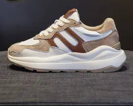Scarpe da Corsa Autunnali da Donna con Suola Piatta e Punta Tonda, Design Versatile