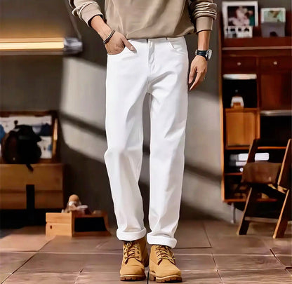Pantaloni Chino da Uomo a Gamba Stretta in Tessuto Leggero