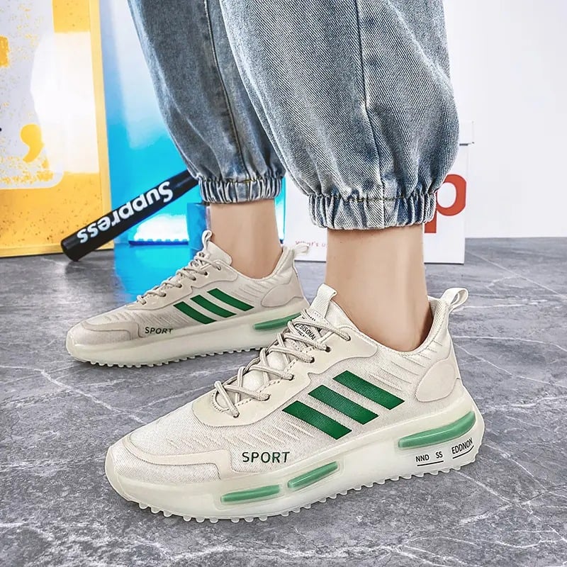 Sneakers Sportive da Uomo con Lacci, Suola ad Aria e Punta Tonda