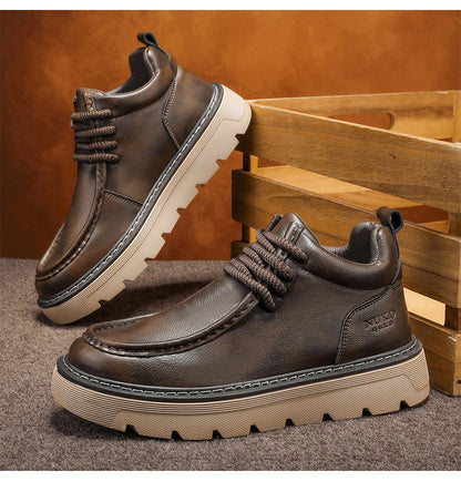 Sneakers Uomo Mid-Top con Suola Platform – Look Retrò