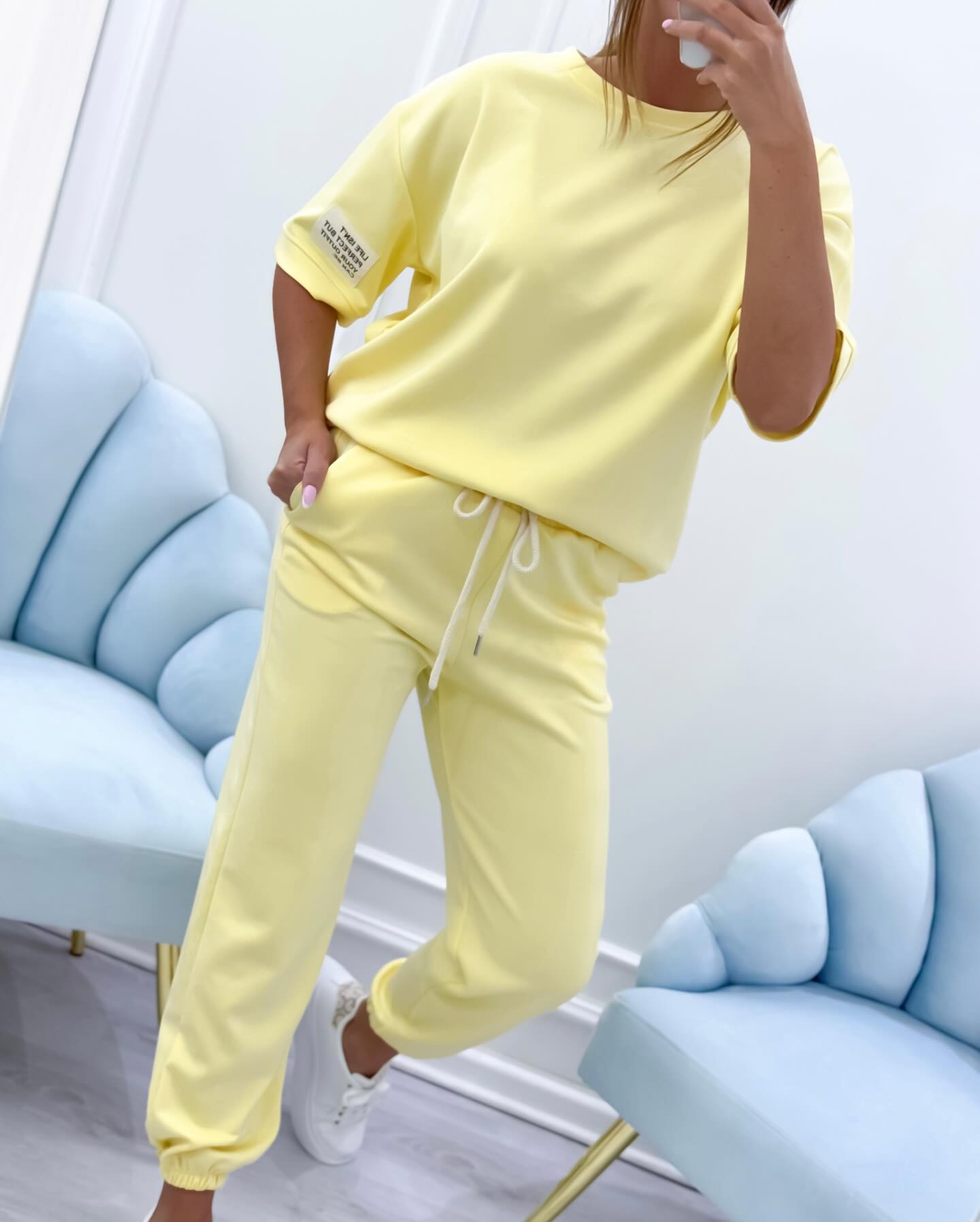 Women's Lounge Set Short Sleeve T-Shirt and Coordinated Pants