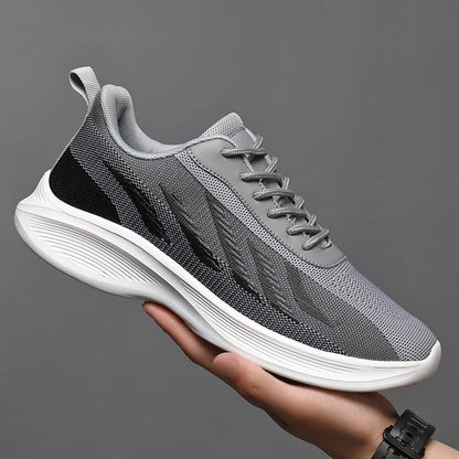 Sneakers Uomo Casual in Stile Flyknit Traspirante con Lacci – Leggere da Passeggio