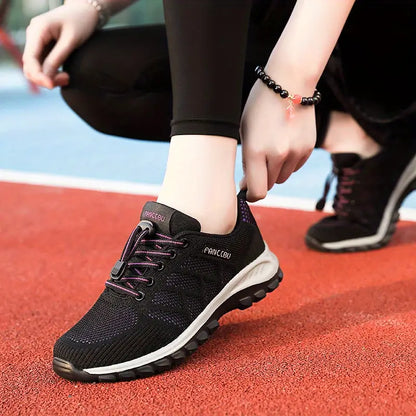 Damesneakers i åndbart mesh med polstret indersål – Støtte til fodens bue