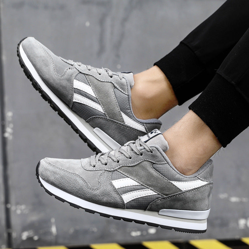 Men's Low Running Shoes with Mesh Lining and Rubber Sole