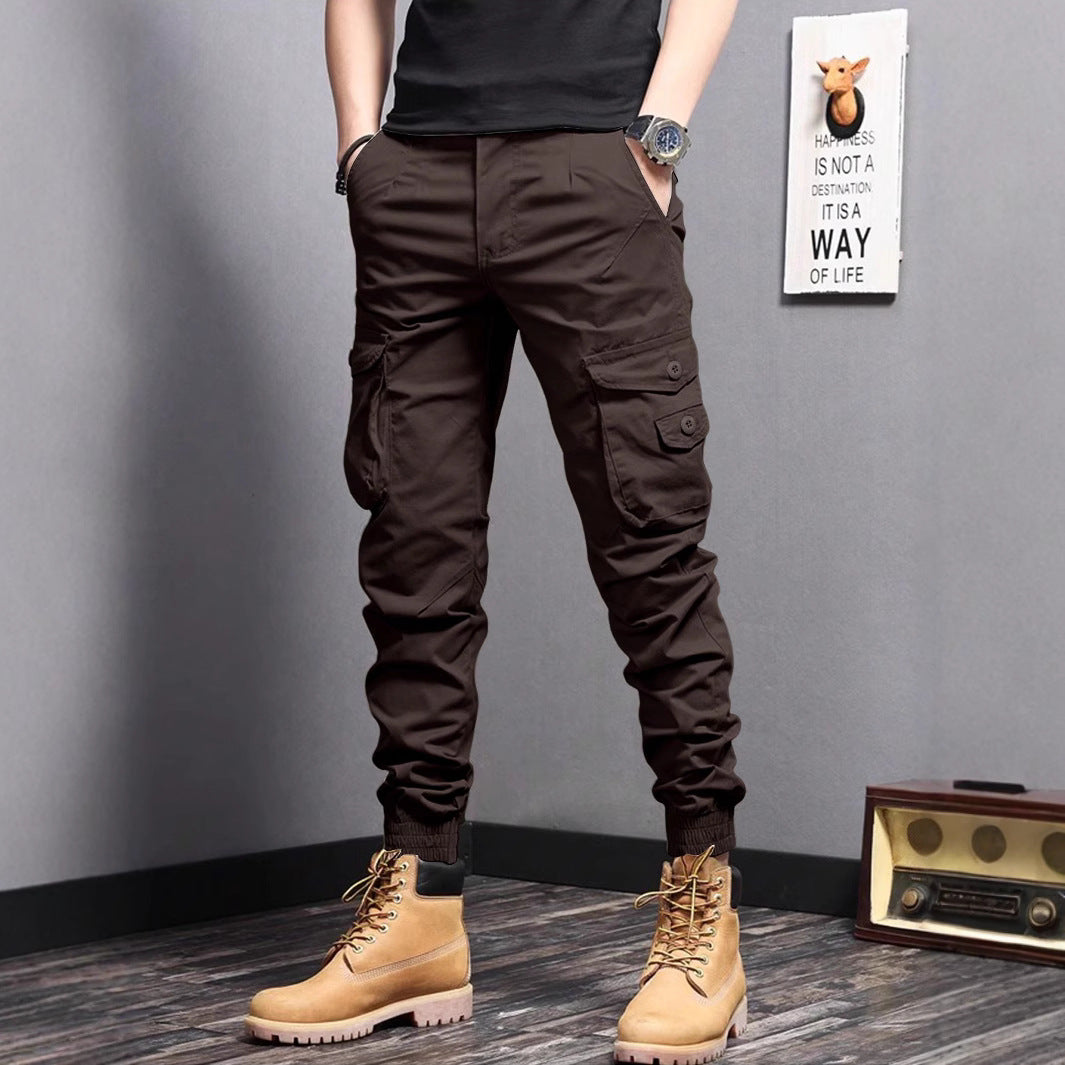 Pantaloni Uomo da Lavoro con Coulisse e Multi-Tasche – Gamba Dritta