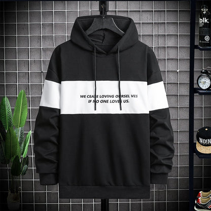 Men's Pullover Hoodie with Crew Neck, Kangaroo Pocket, and Dropped Shoulder Sleeves