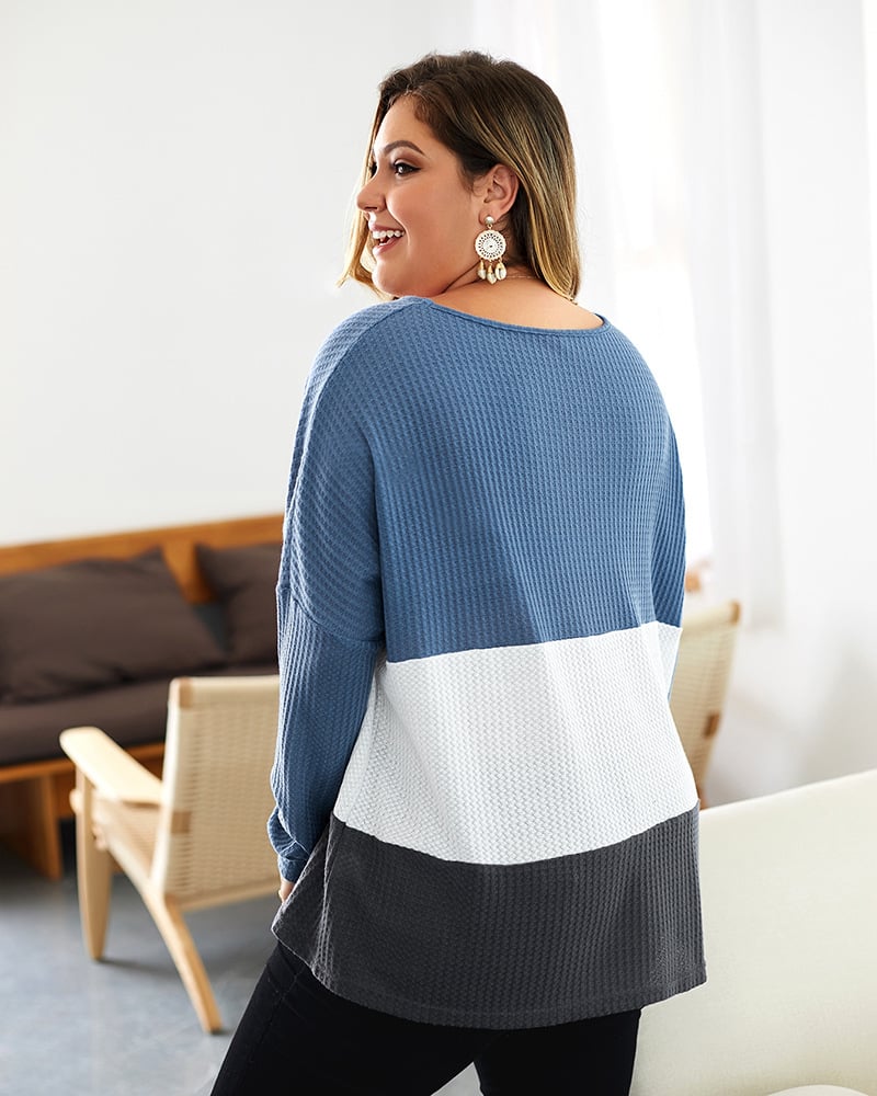 Jersey de mujer suéter de punto con detalles acanalados