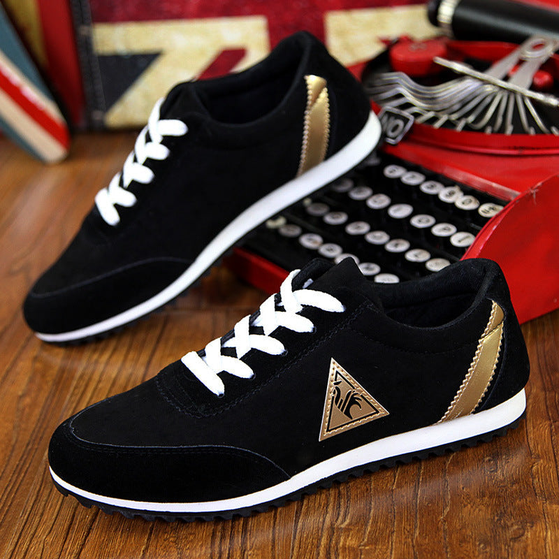 Men's Low Shoes with Laces, Round Toe, and Flat Sole