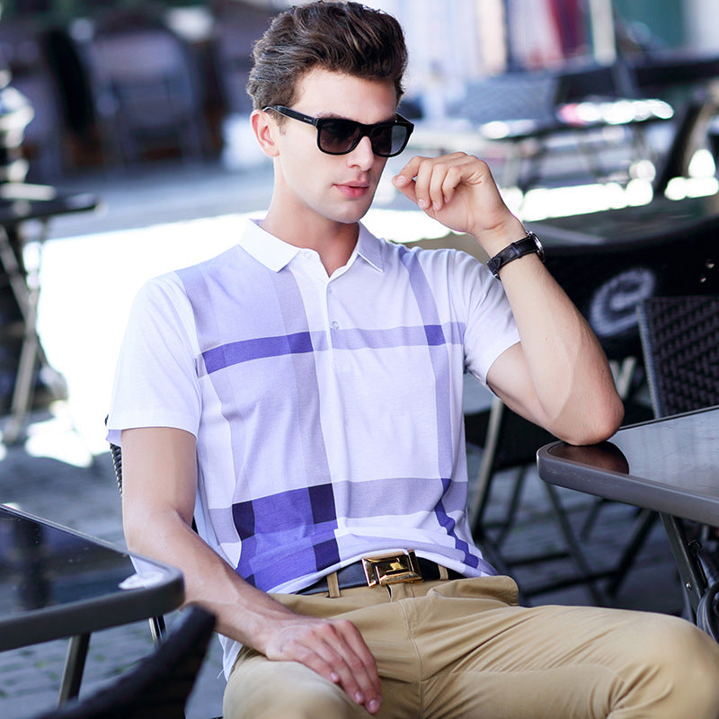 Herrepolo til sommer med reverskrave og korte ærmer – Business casual polo
