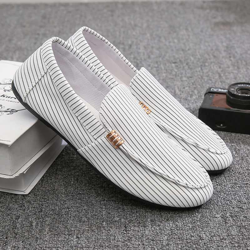 Scarpe Uomo in Tela con Punta Tonda e Suola Leggera