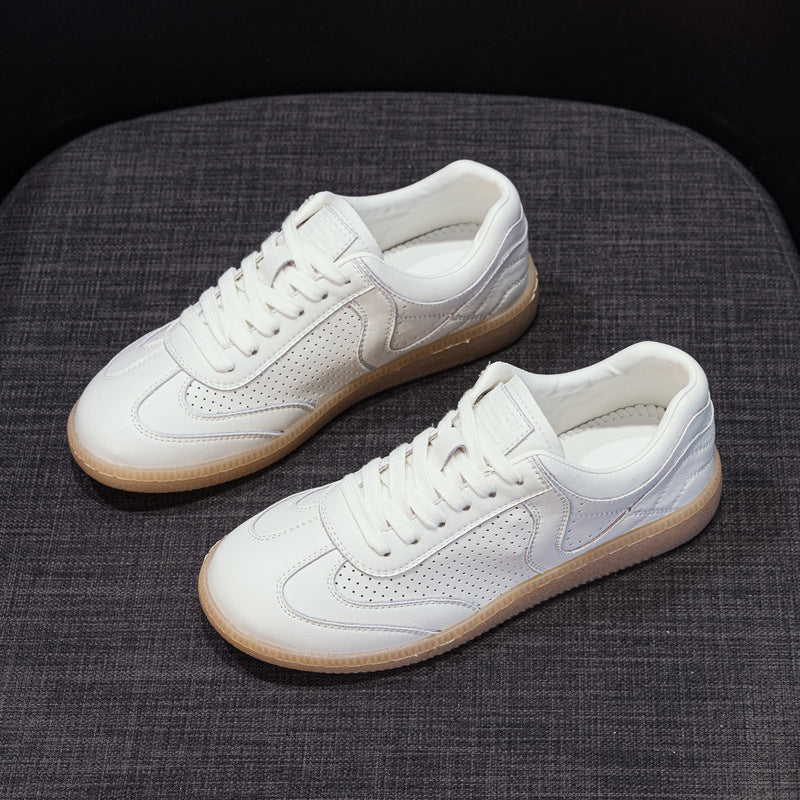 Scarpe Donna con Punta Tonda, Dettagli Traforati e Platform – Scarpe Casual