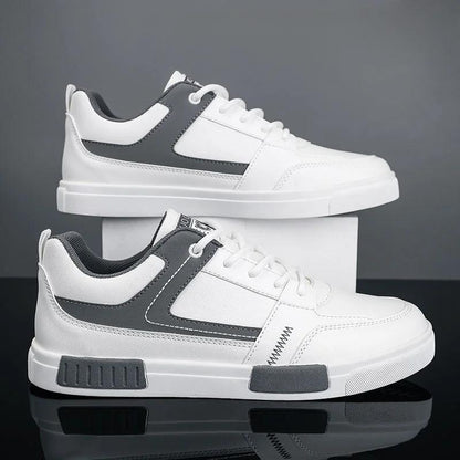 Men's Sneakers with Two-Tone Panels and Elevated Sole
