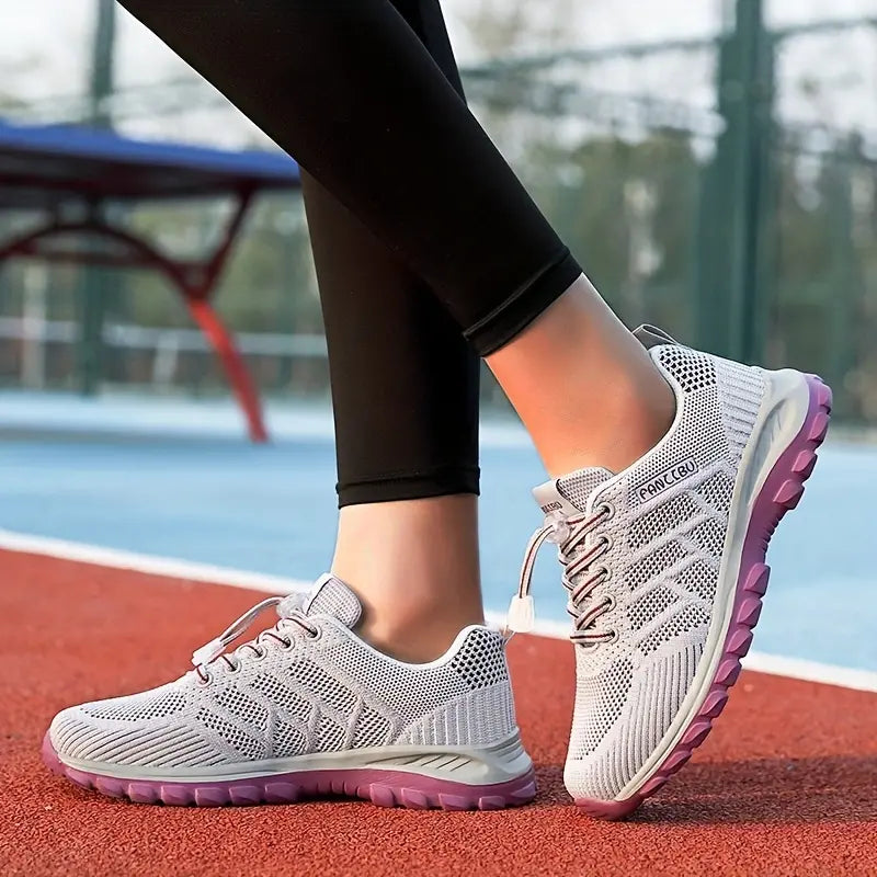 Damesneakers i åndbart mesh med polstret indersål – Støtte til fodens bue