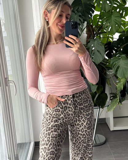 Maglia Donna Manica Lunga Elasticizzata Vestibilità Aderente Girocollo – Comfort Quotidiano