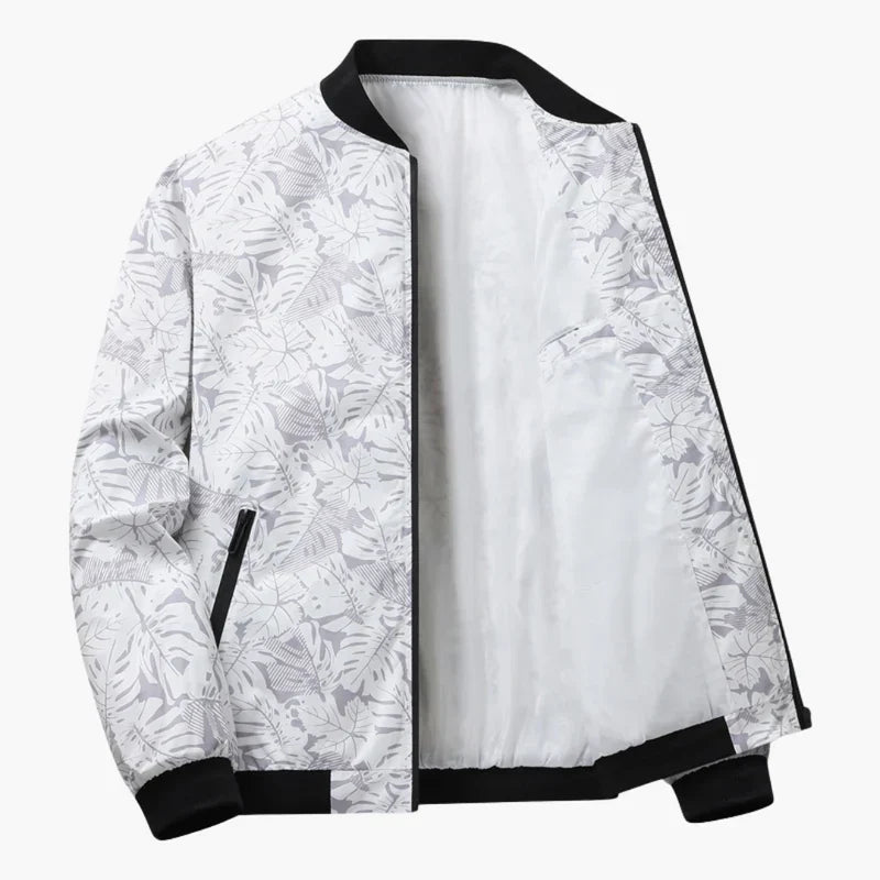 Elegant Men's Bomber Jacket for L'Autumn, with a Classic Silhouette and a Soft Fabric Finish.