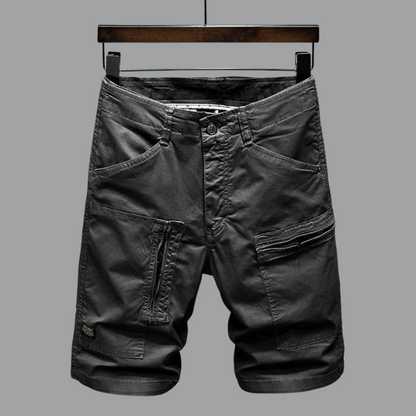 Herre cargo bermudashorts med skræddersyet pasform og lynlåslommer