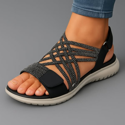 Women's Summer Sandals with Adjustable Strap and Non-Slip Sole – Rounded Toe
